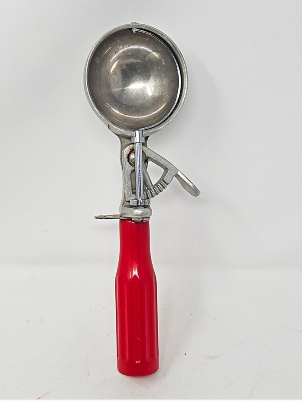 Vintage 1950s Peerless Red Bakelite Handle Ice Cream Scoop Scooper Retro Kitchen